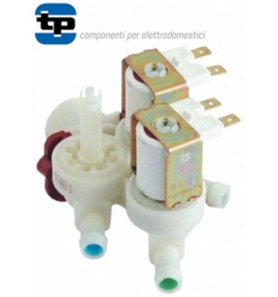 Válvula magnética triple recto 230VAC entrada 3/4" salida 11,5mm reducción entrada A 12l/min